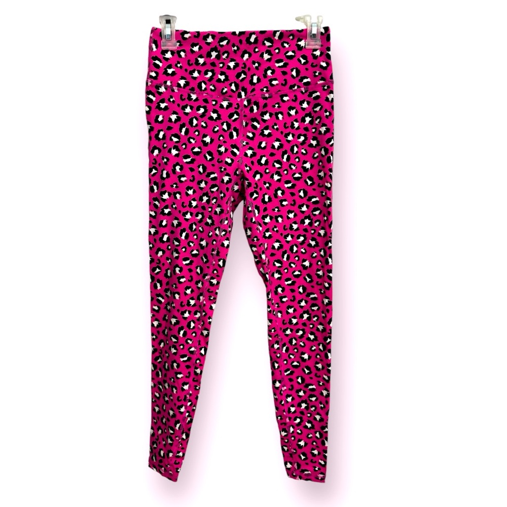 Cabana by Crown & Ivy Pink Leopard Print Leggings Size S